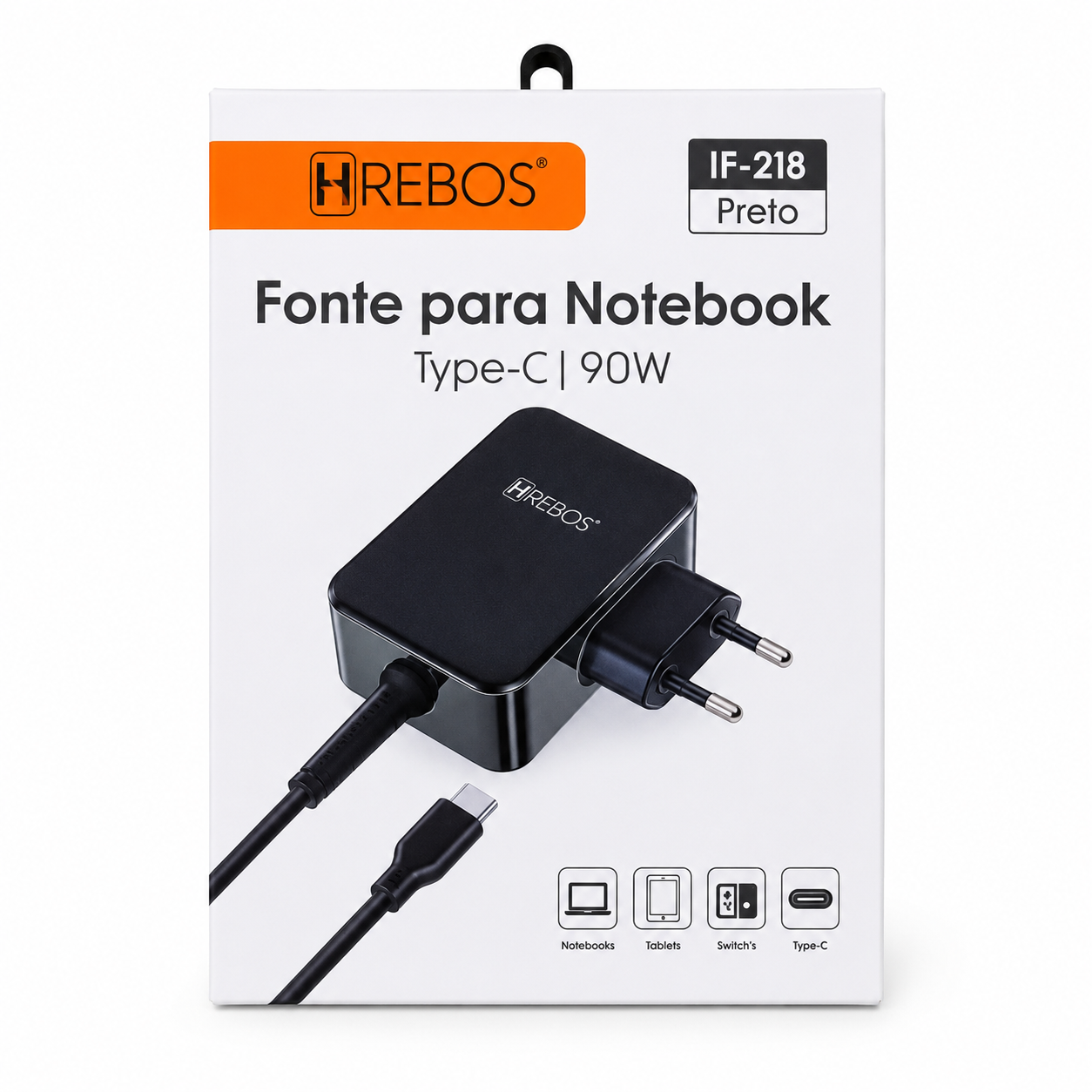 Hrebos IF-218 - Fonte para Notebook Type-C 90W