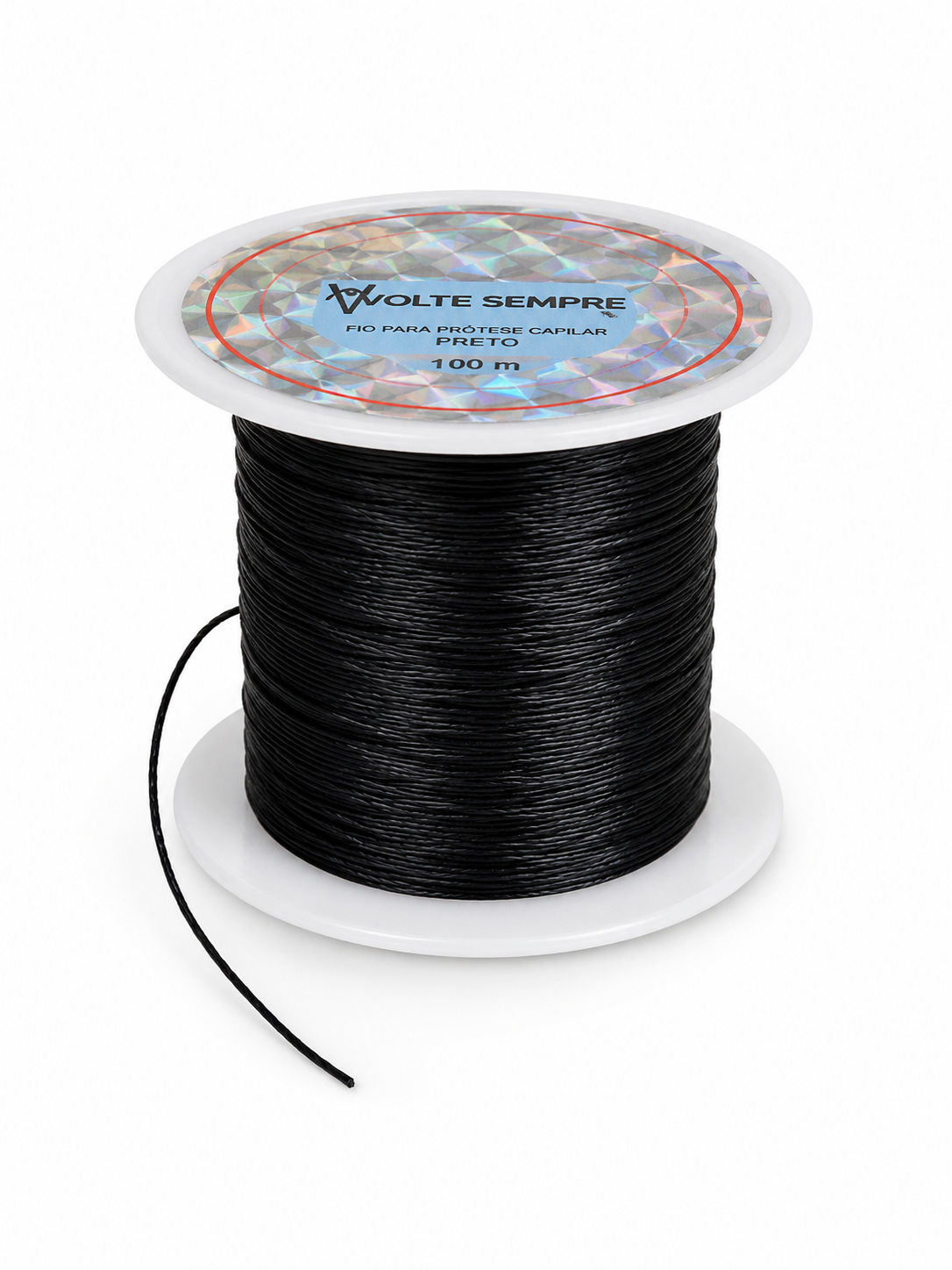 Fio de Silicone para Megahair Preto