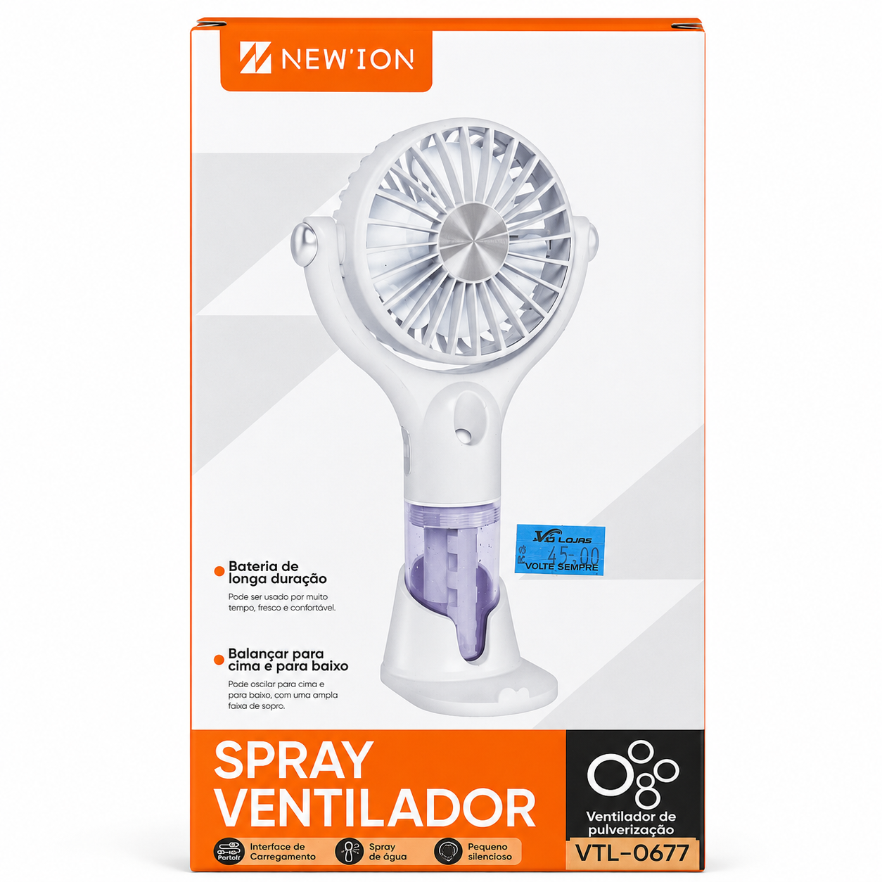 Newton VTL-0677 - Ventilador com Spray