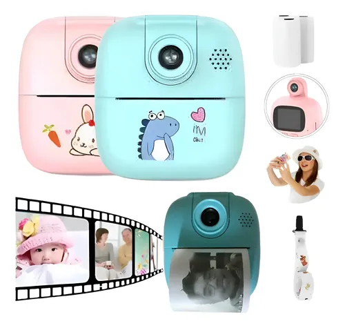 CAM-0001 Câmera Infantil Maxtop com Impressão Instantânea - Diversão e Criatividade para Crianças