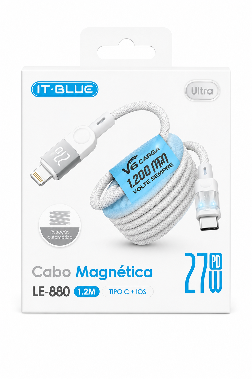 ITBLUE LE-880 - Cabo Magnético 1.2M 27W