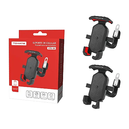 SUP-1090 Suporte de Celular para Moto Tomate MTG-109 Universal | Fixação Segura no Guidão com Rotação 360°