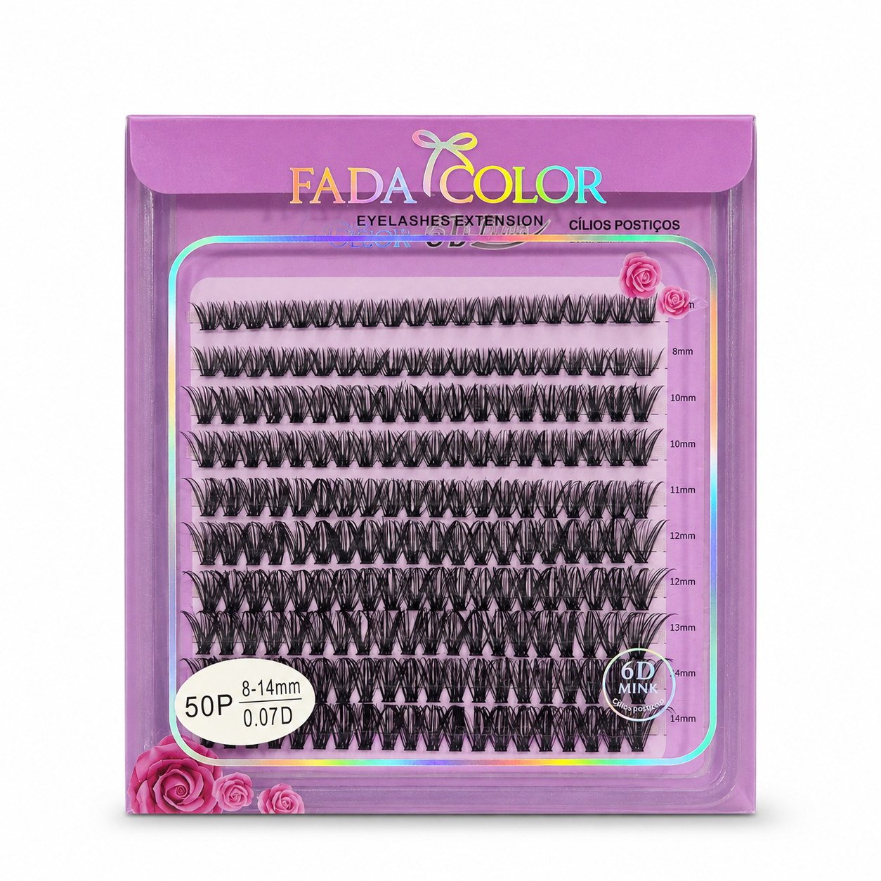 FadaColor - Cílios 50P 0.07D 8-14mm