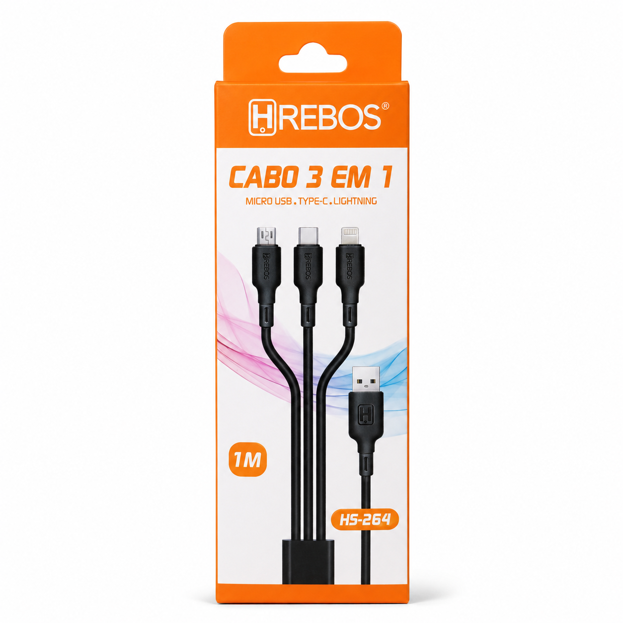 Hrebos HS-264 - Cabo 3 em 1