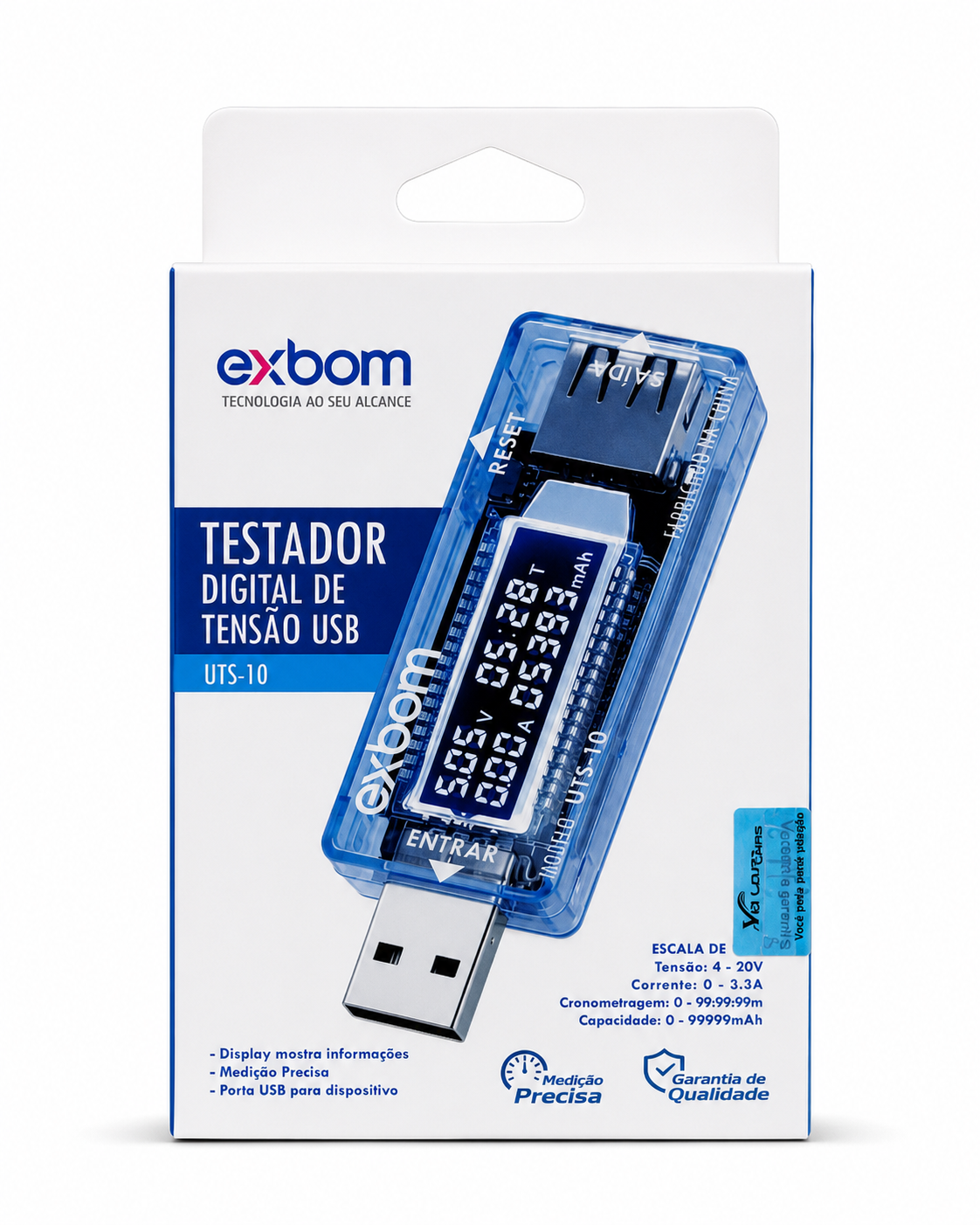 UTS-10 - Testador Digital de Tensão USB