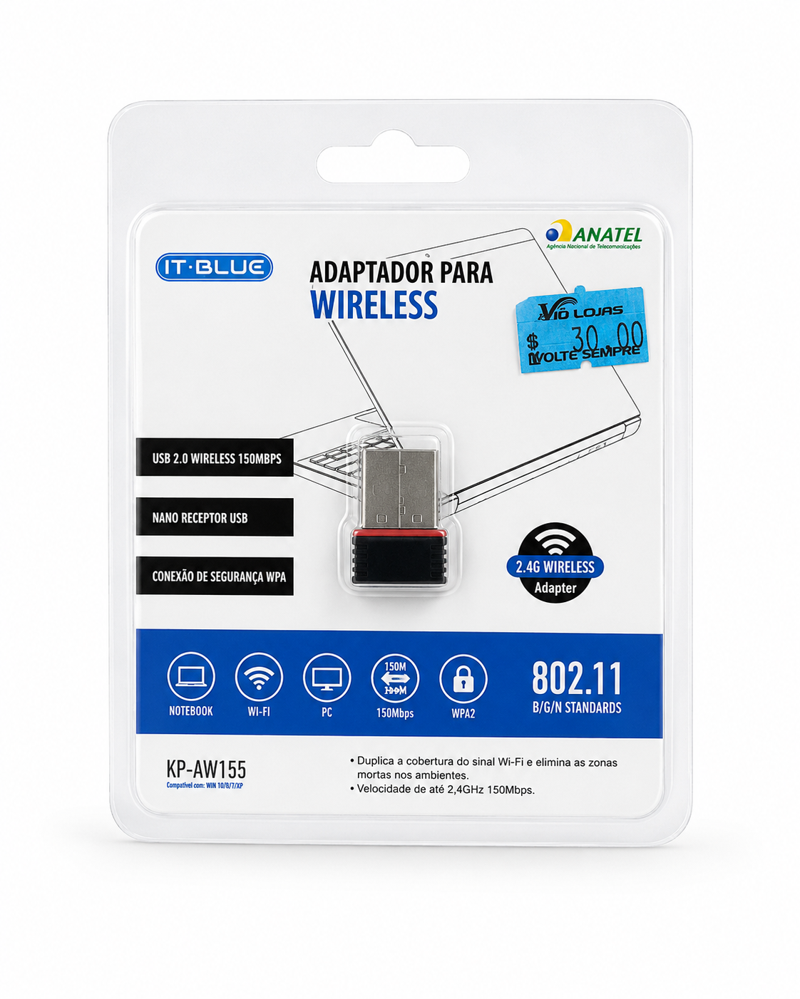 KP-AW155 - Adaptador Wireless