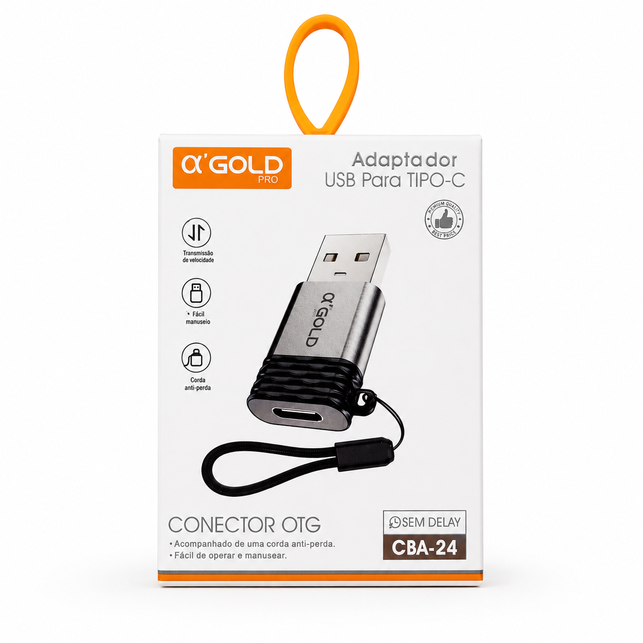 A'Gold CBA-24 - Conector OTG USB para Tipo-C