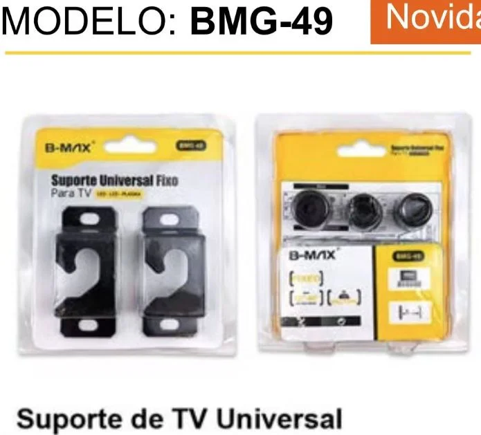BMG-49 Suporte Fixo para TV B-Max | Instalação Rápida e Segura na Parede