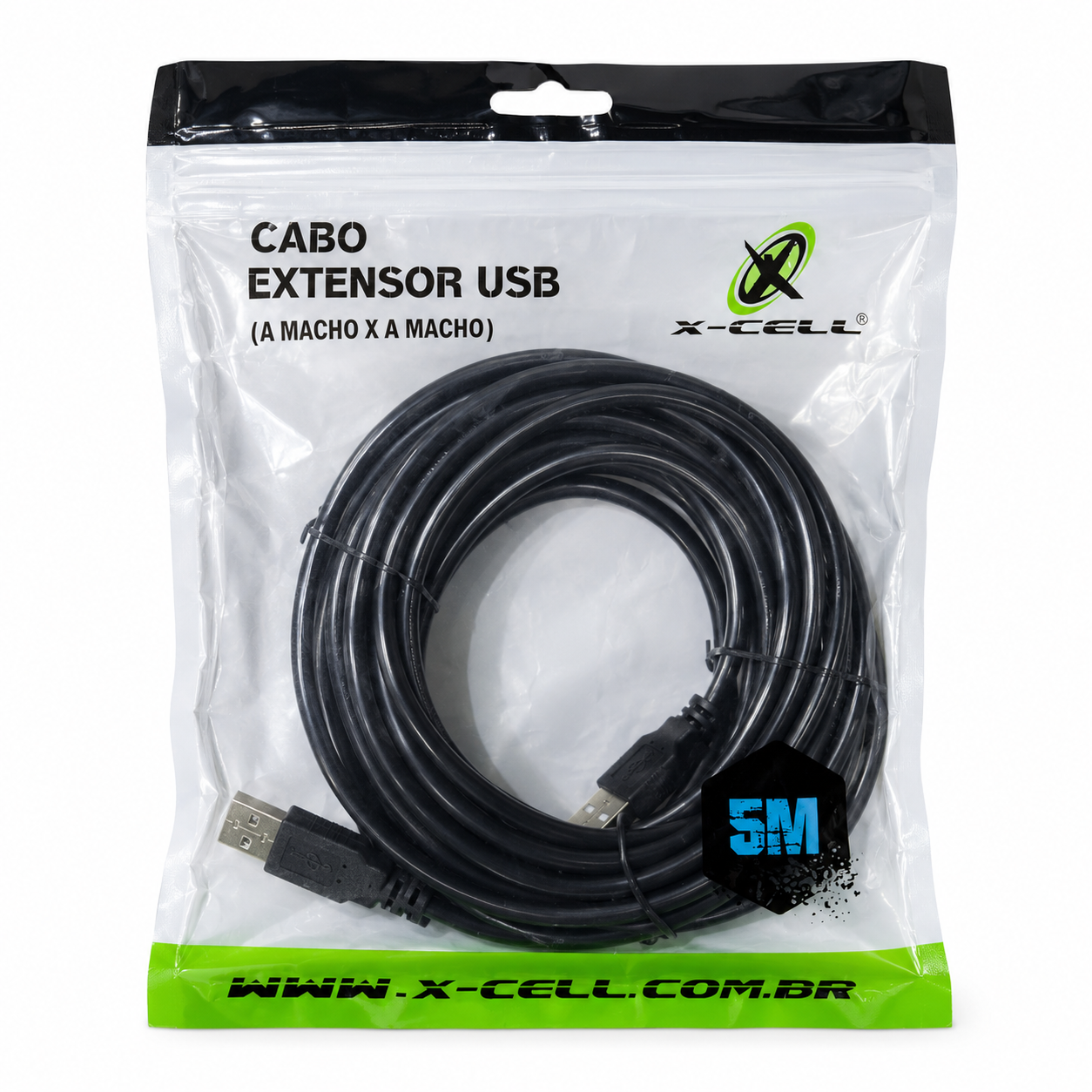 X-Cell - Cabo USB Macho para Macho 5m