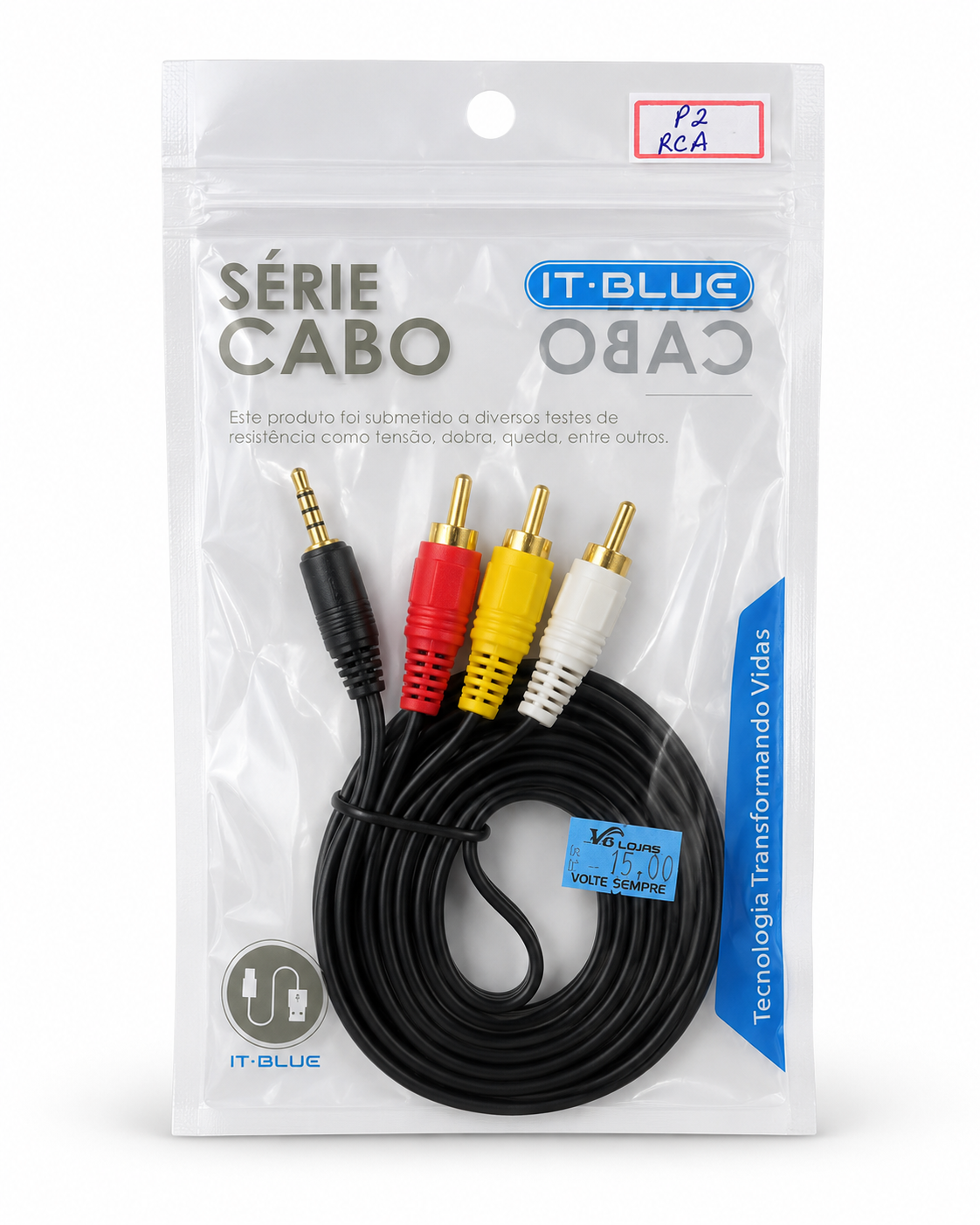 IT-Blue - Cabo P2 para RCA