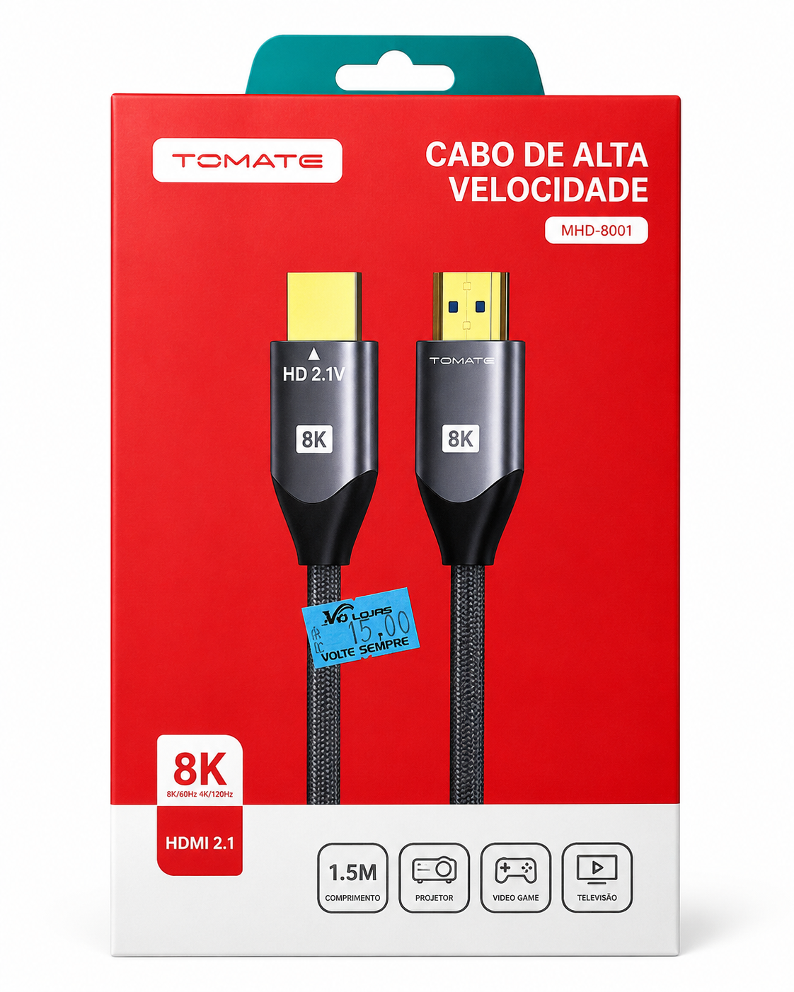 Tomate - Cabo HDMI 1,5m