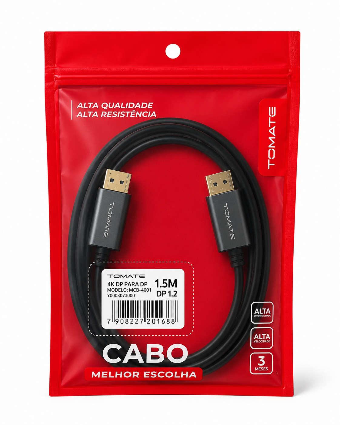 Tomate - Cabo DisplayPort para DisplayPort 1,5m