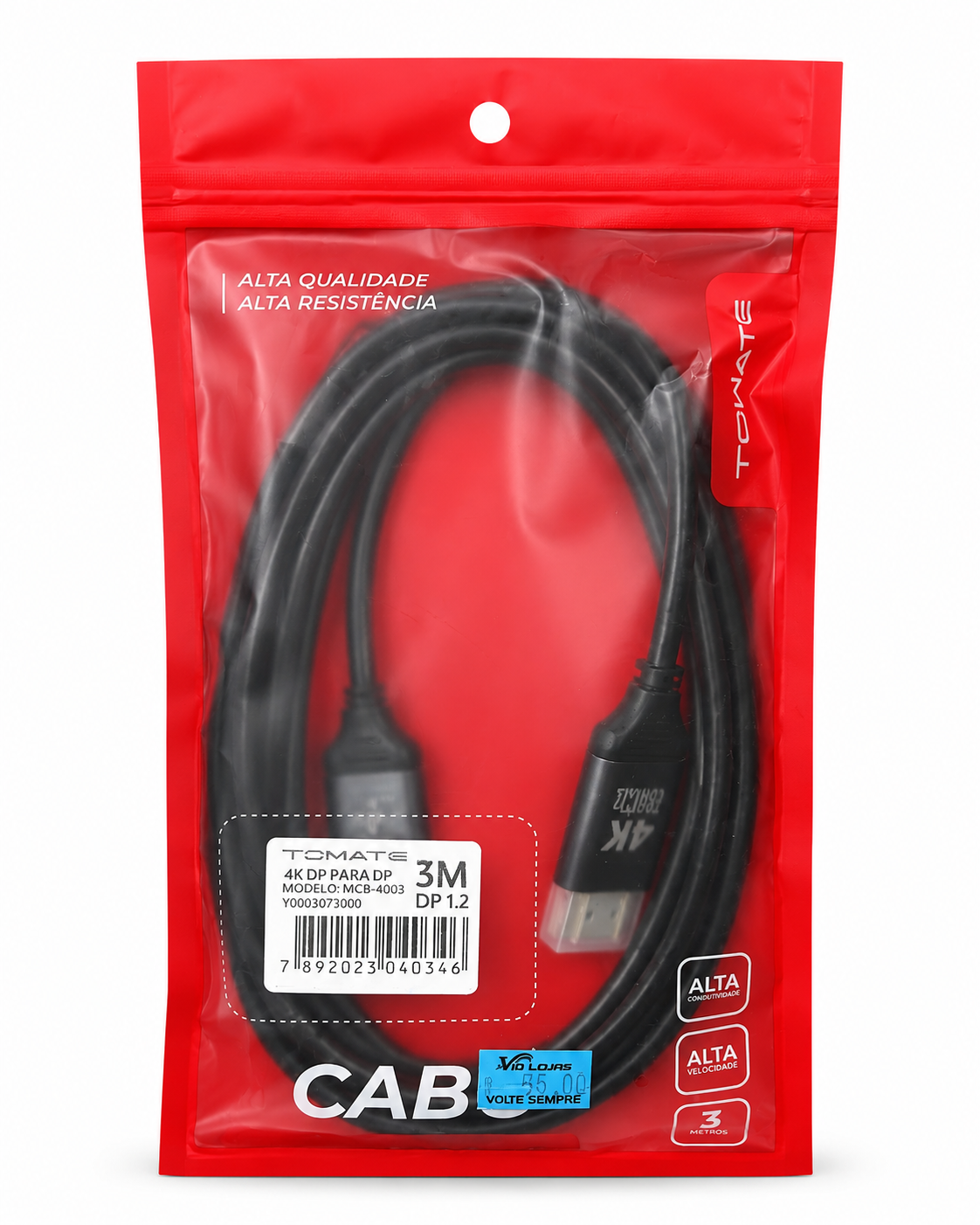 Cabo DisplayPort para DisplayPort 3m