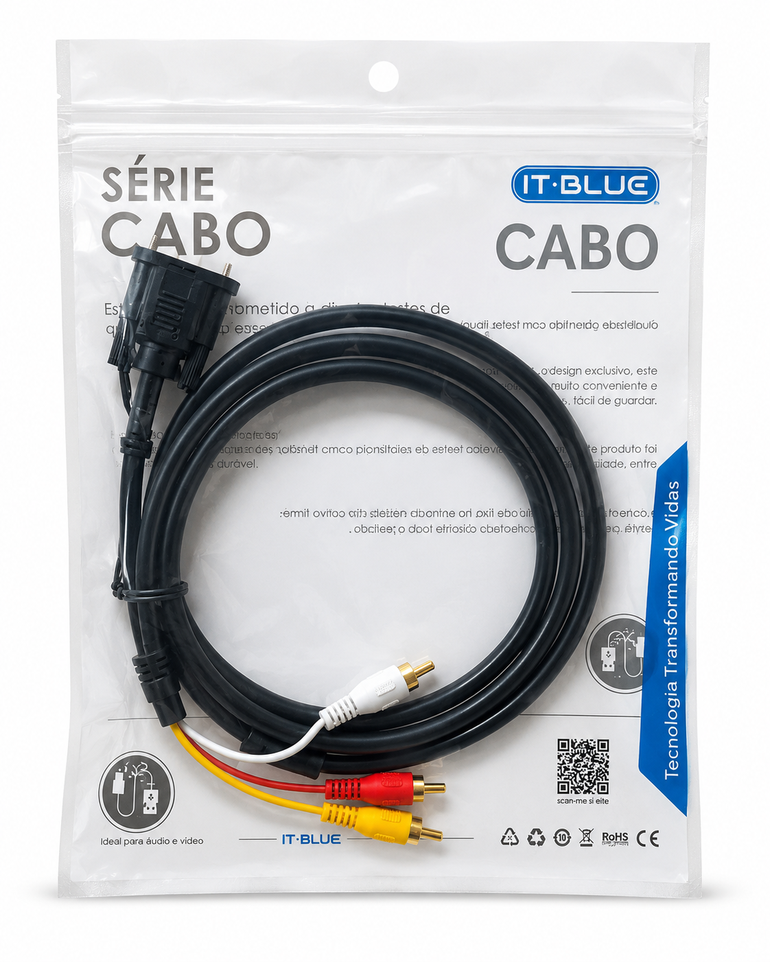 IT-Blue - Cabo VGA para 3 RCA 1,5m
