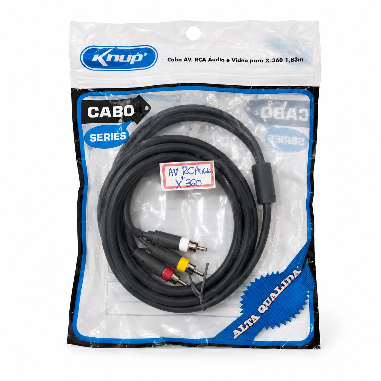 Knup - Cabo AV RCA Áudio para Xbox 360
