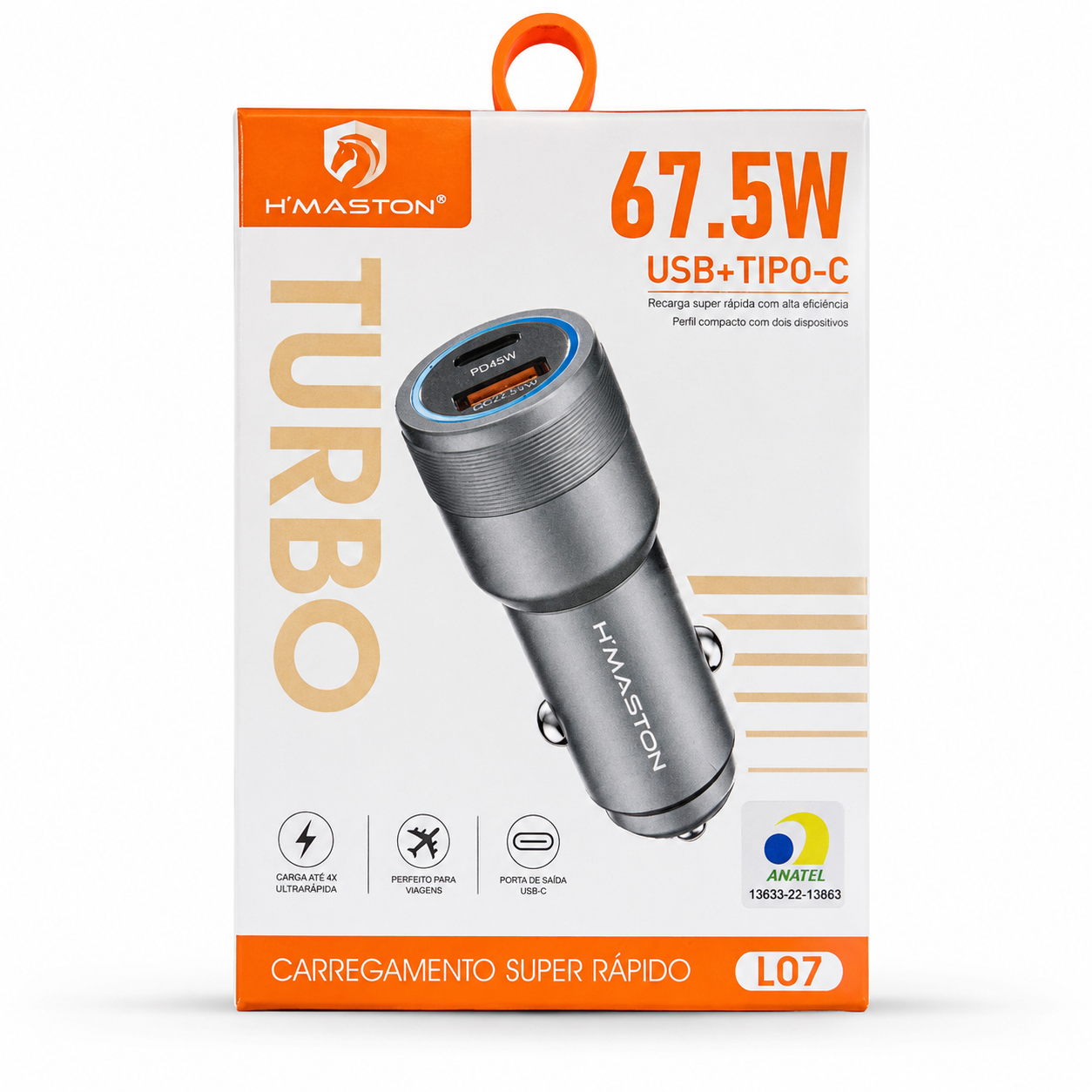 H'Maston L07 - Carregador Veicular 67,5W