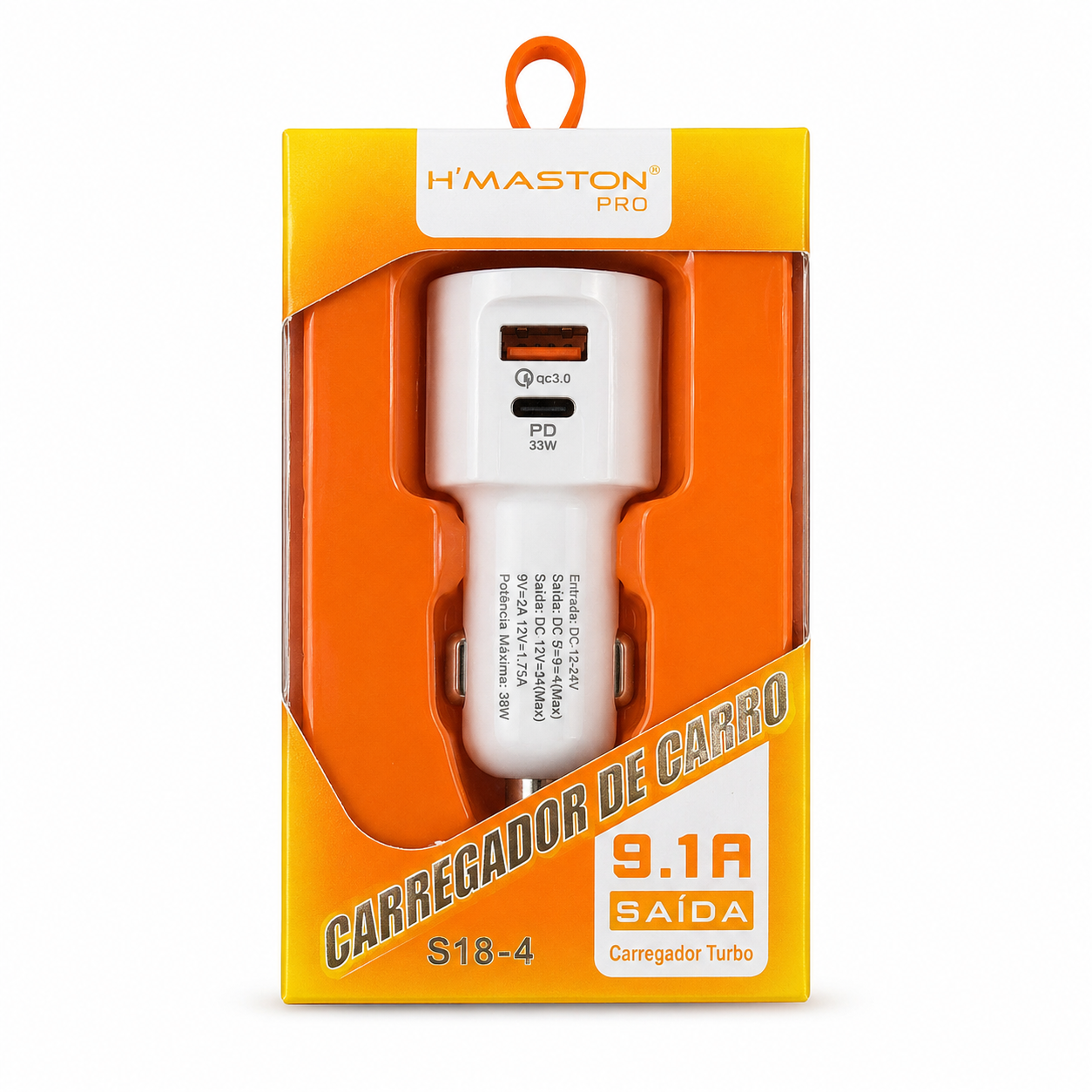 H'Maston S18-4 - Carregador Veicular 9,1A