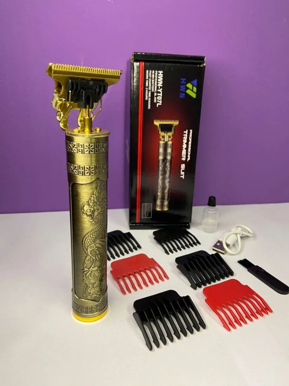 HWN-YT07L Máquina de Cortar Cabelo Profissional Sem Fio - Aparador Barba e Cabelo V10 Shop