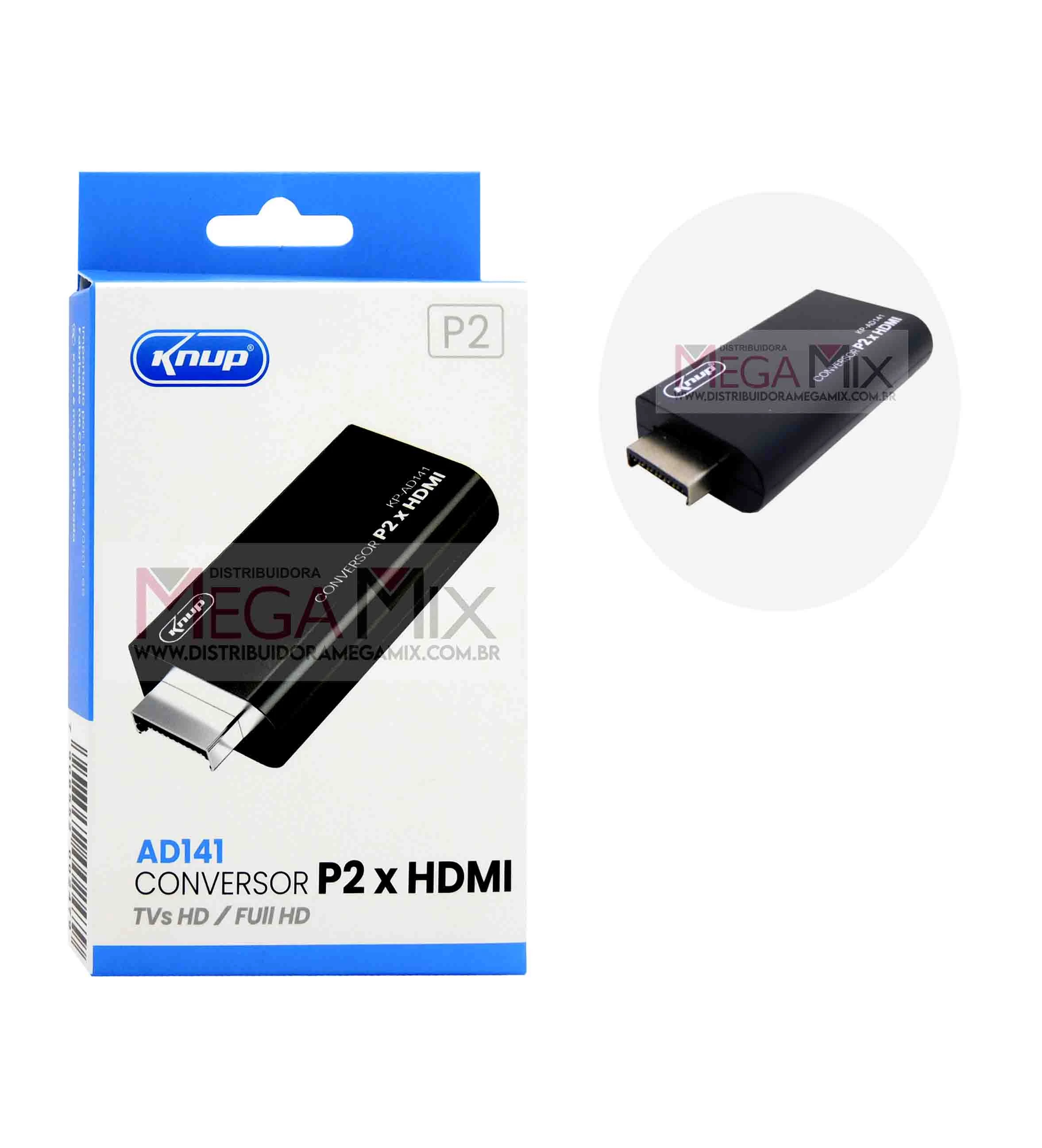 AD141 Adaptador Conversor PS2 para HDMI Knup