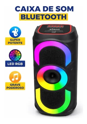 QS19 Caixa de Som Portátil Hmaston Bluetooth com Áudio Potente e Bateria de Longa Duração