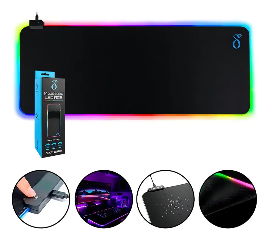 P8030 Mousepad Gamer Delta Grande Speed Control Antiderrapante