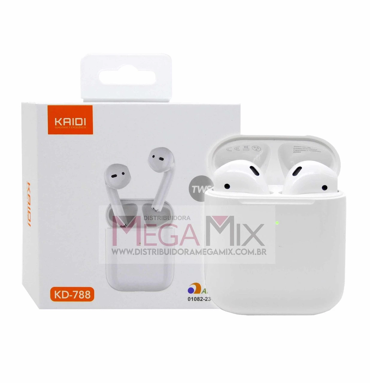 KD-788 Fone de Ouvido Bluetooth Sem Fio Intra-Auricular com Microfone