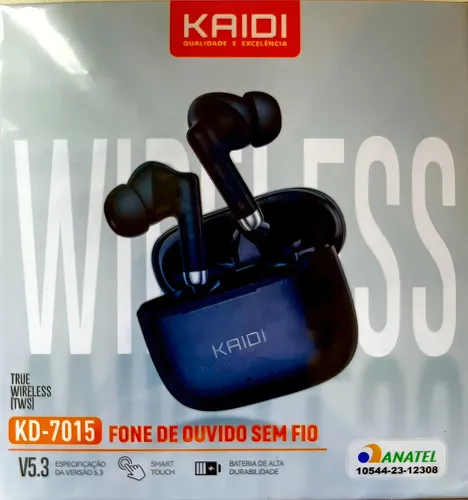 KD-7015 Fone de Ouvido Intra-Auricular com Fio para Celular e PC