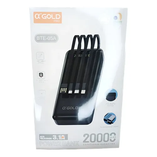 BTE-05A Power Bank Carregador Portátil Universal para Celular e Smartphone