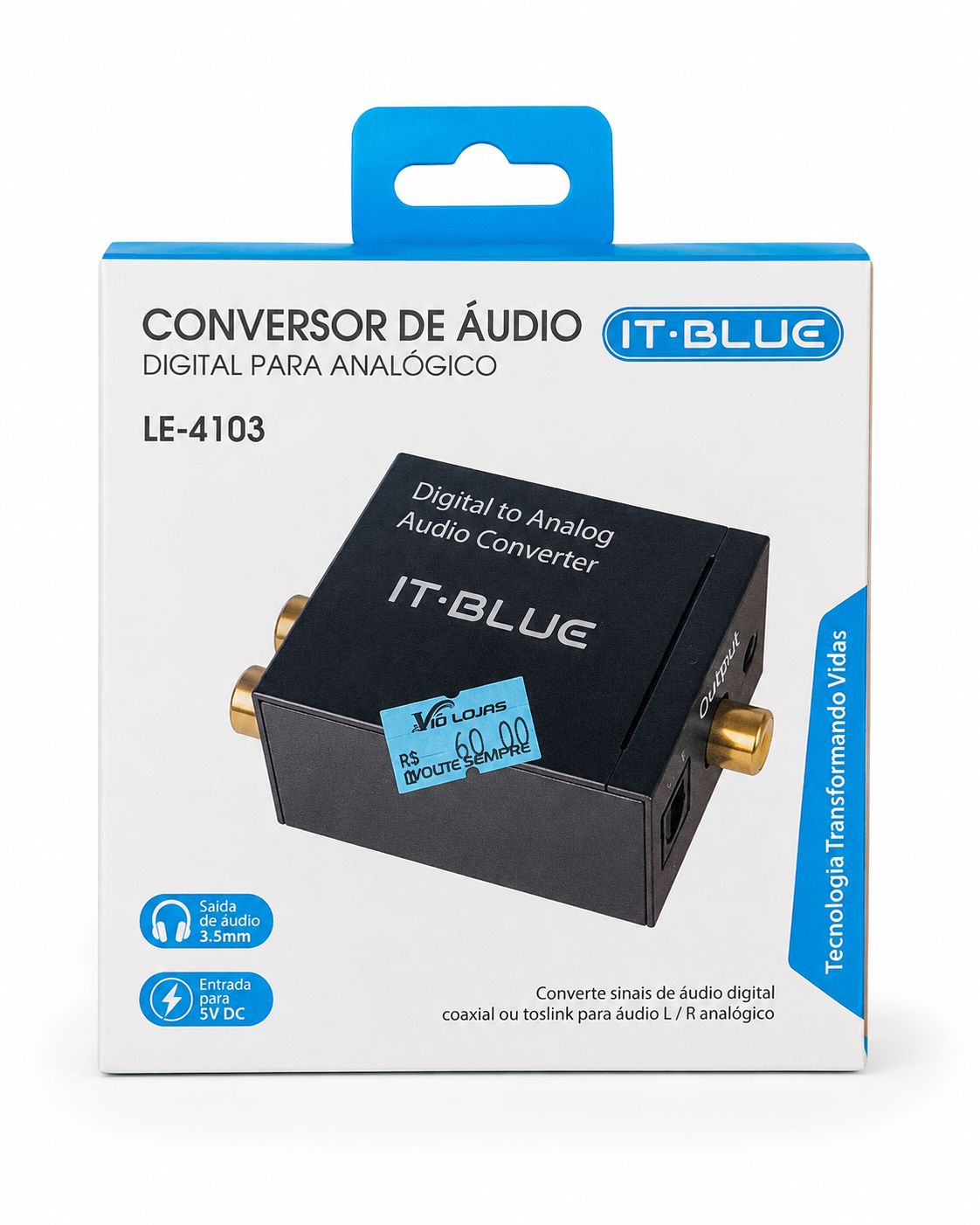 IT-Blue LE-4103 - Conversor de Áudio