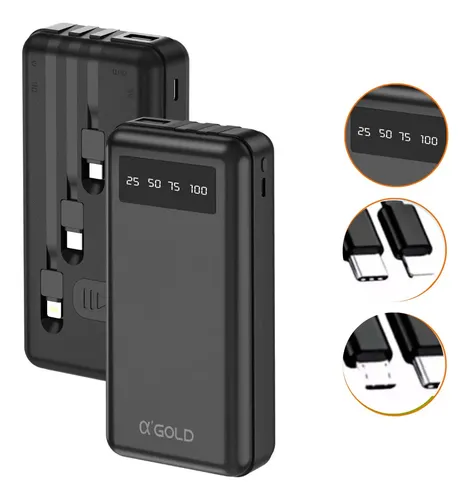 BTE-30 Power Bank 20000mAh Carregador Portátil Rápido para Celular e Tablet