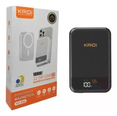 KD-998 Power Bank Portátil Carregador de Celular com Carga Rápida