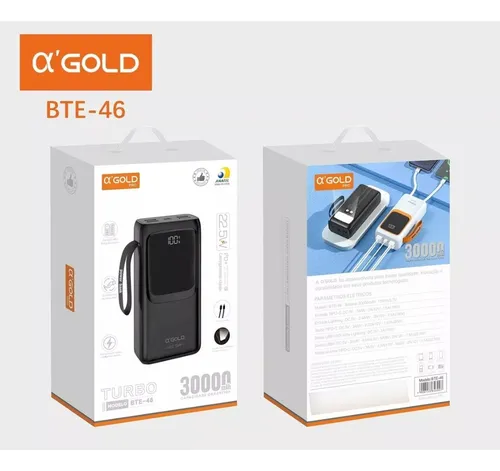 BTE-46 Power Bank Carregador Portátil Universal USB para Celular e Tablet