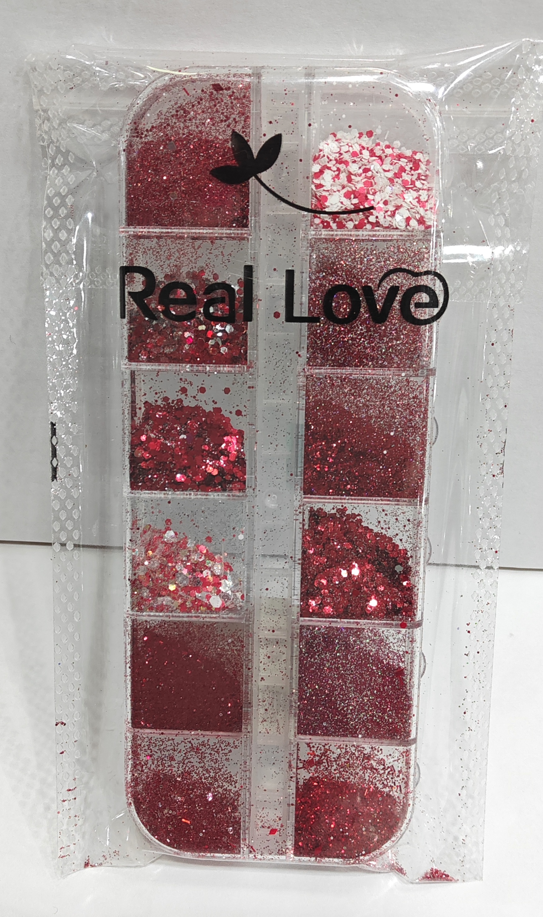 Decoração de unha - glitter flocado vermelho