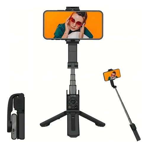 ISTEADY-Q Tripé Estabilizador Gimbal 3 em 1 para Celular com Selfie Stick e Controle Remoto