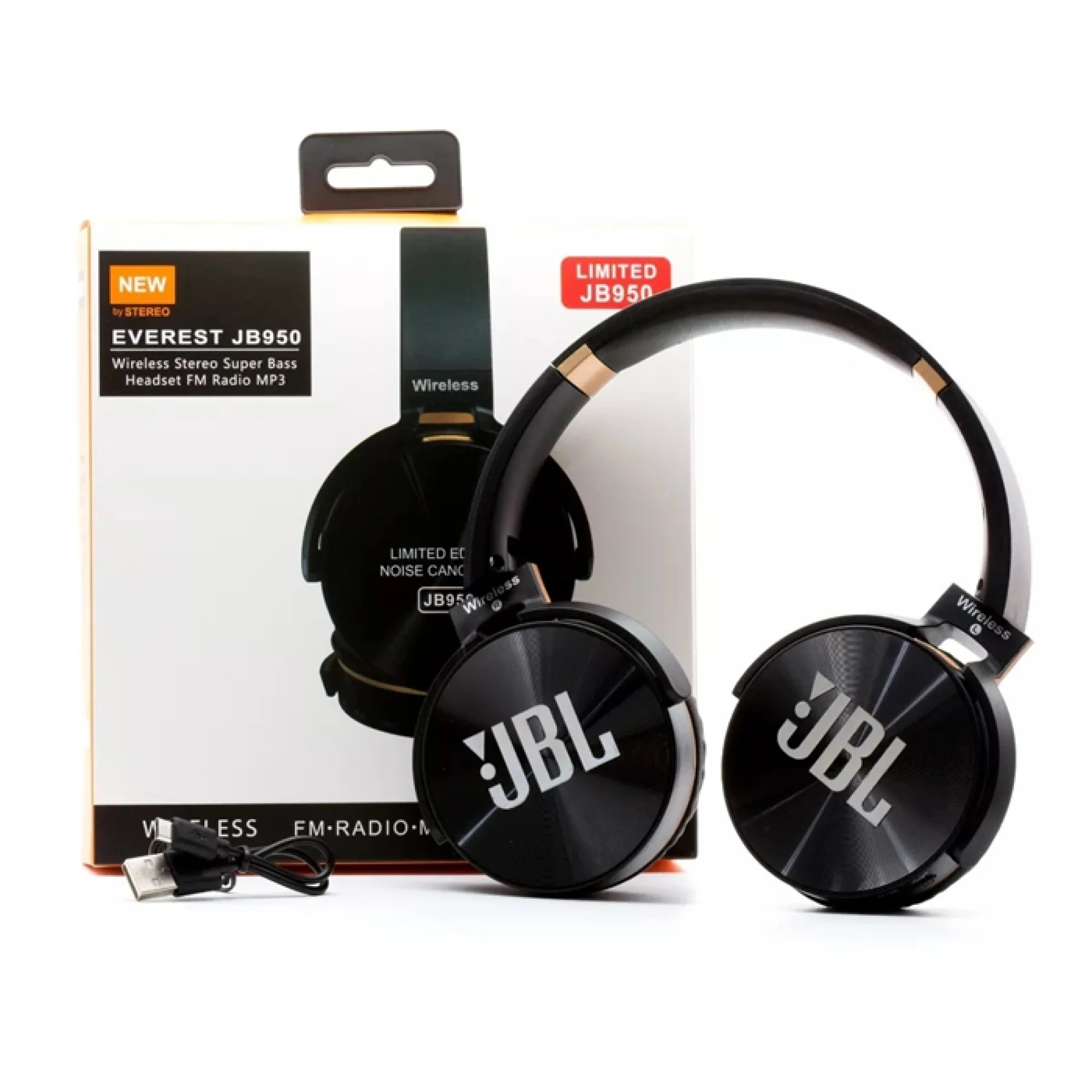 JBL-950BT Fone de Ouvido Bluetooth Sem Fio Over-Ear com Graves Potentes