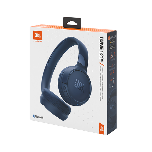 JBL-520BT Fone de Ouvido Bluetooth Sem Fio On-Ear com Pure Bass