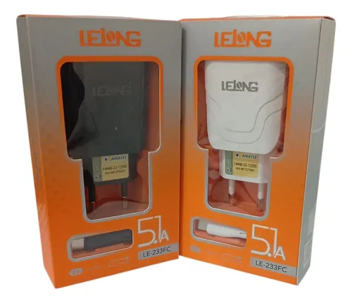 Lelong LE-233FC - Carregador de Parede com Cabo Tipo-C