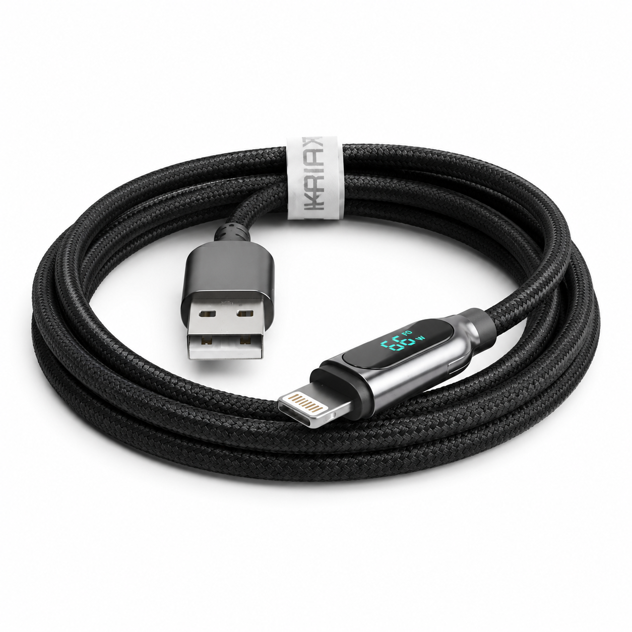 Kaidi KD-100A - Cabo USB para Lightning com Display