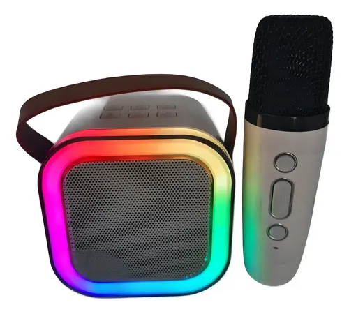 AM8580 Microfone Karaoke Sem Fio Bluetooth com Efeitos de Voz e Luzes LED - Diversão Garantida