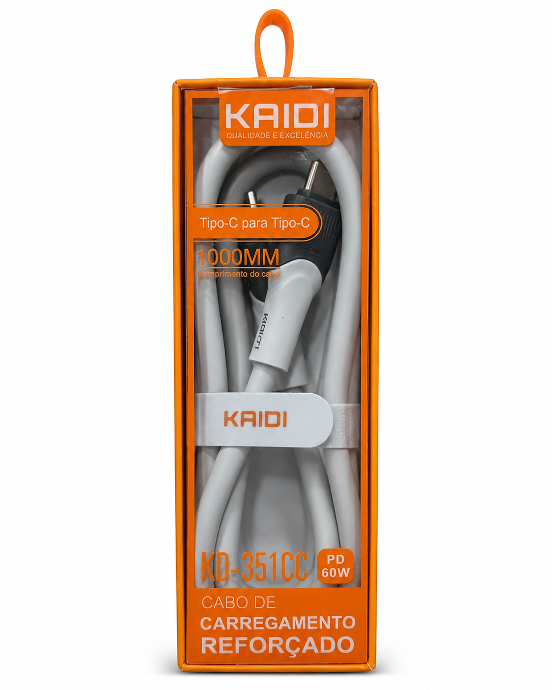 Kaidi KD-351CC - Cabo Tipo-C para Tipo-C Reforçado