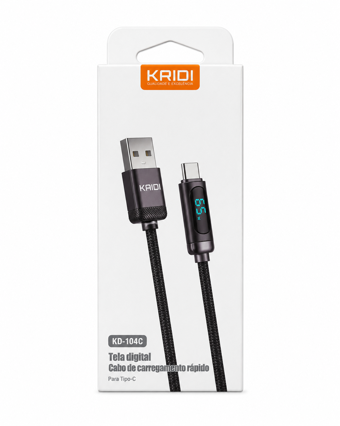 Kaidi KD-104C - Cabo para Carregamento Rápido Tipo-C