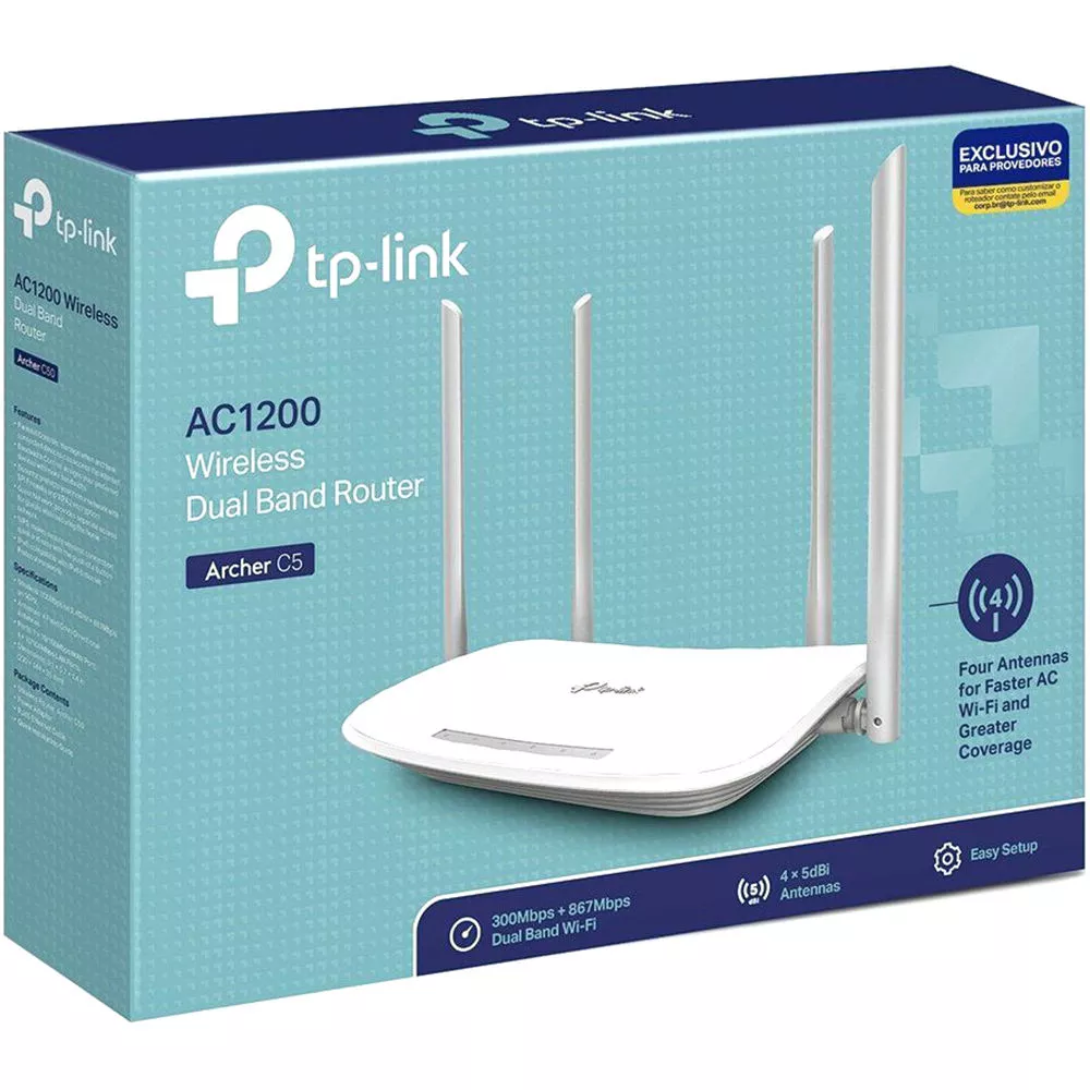 ARC-C5 Roteador TP-Link Archer C5 AC1200 Dual Band Gigabit Wi-Fi 5
