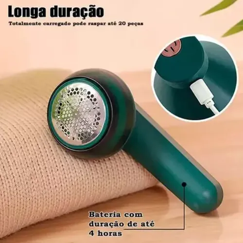 REM-7454 Removedor de Fiapos e Bolinhas Elétrico Recarregável para Roupas